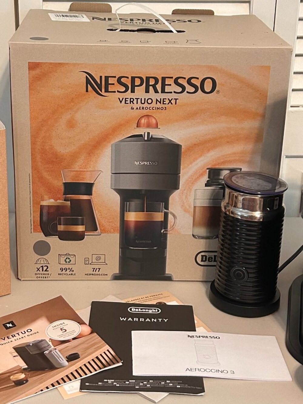 *OPEN BOX* Nespresso Vertuo Next Espresso Machine & Aeroccino 3